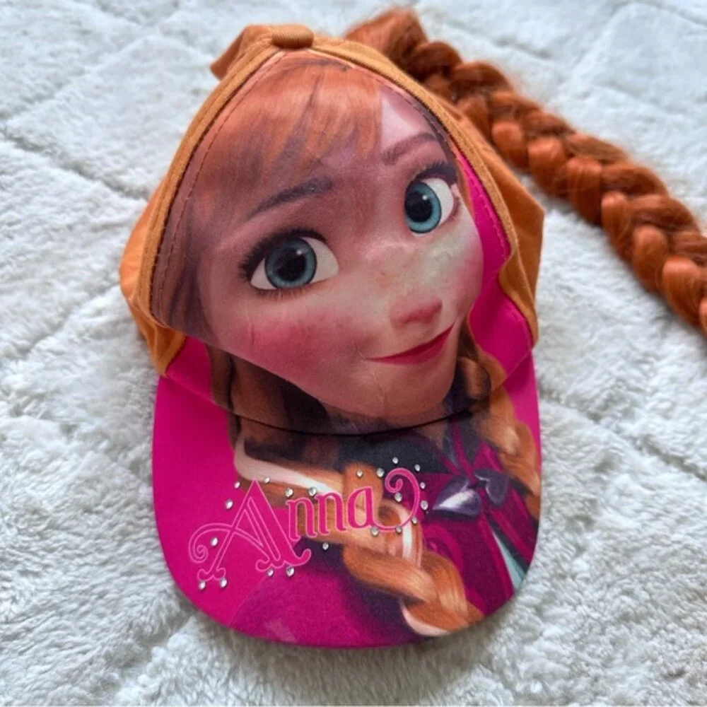 Disney X Frozen | Princess Anna Girls Baseball Cap With Red Hair | One Size